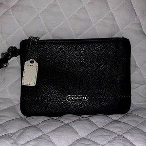 Leather Coach Wristlet